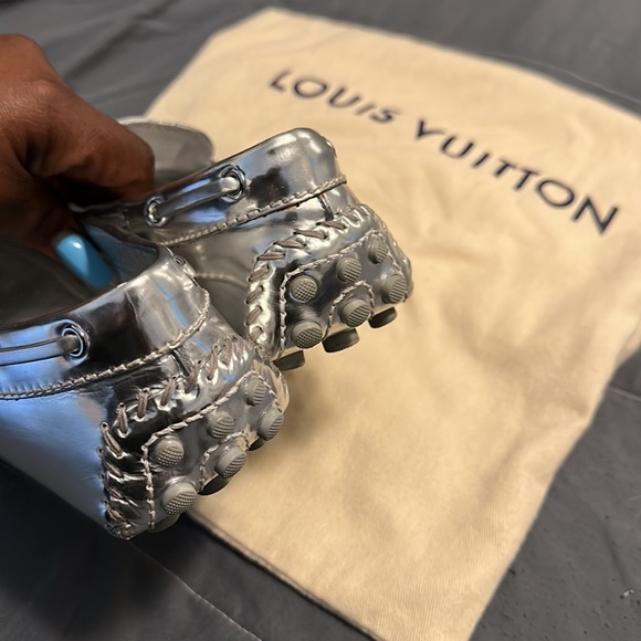 🔥💋🔥Louis Vuitton silver Loafers🔥🔥💋 - Picture 3 of 12